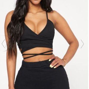 NWT Wrap Crop Top
